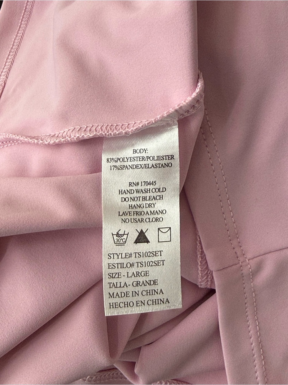 New Mix Pink Matching Set Crop Top Pleated Skort NWT Size Large - Picture 5 of 11